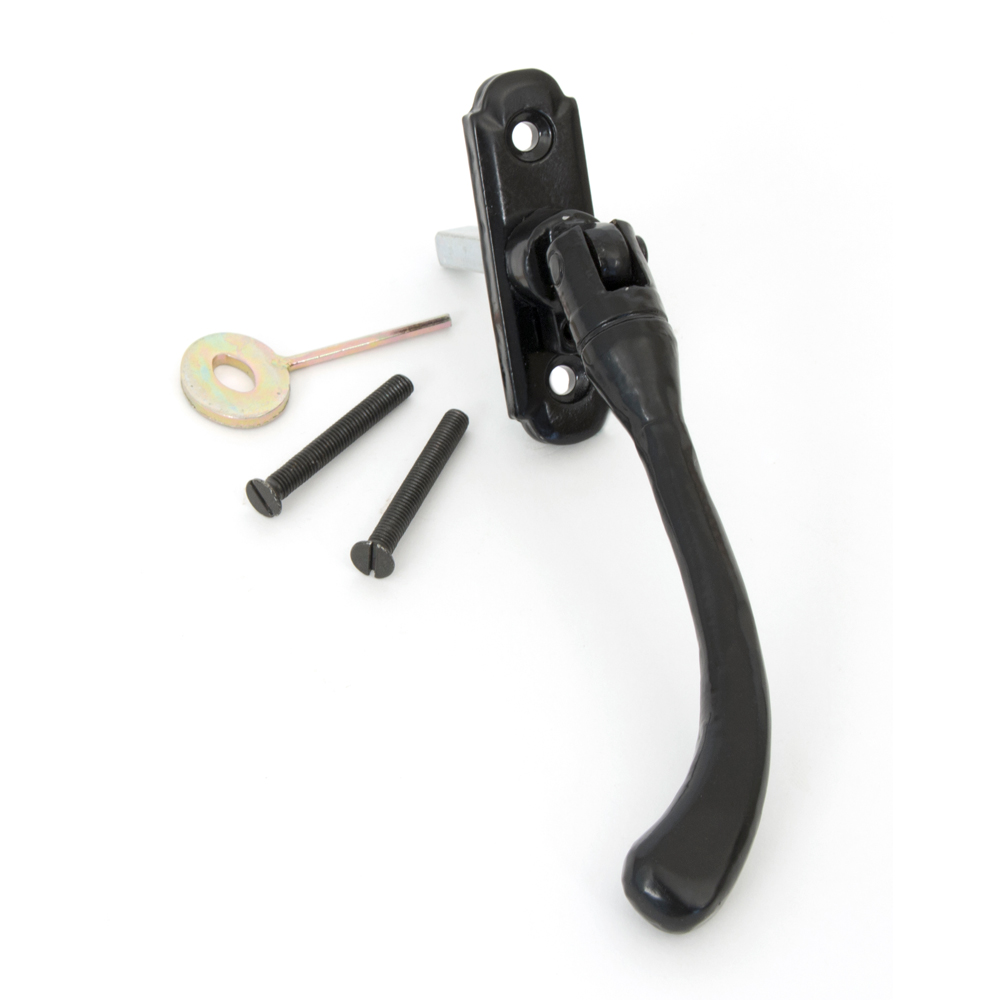 From The Anvil Peardrop Espag Window Handle - Black (Left-Hand)